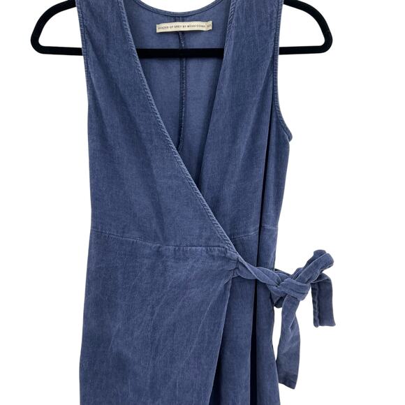Shades of Grey‎ by Micah Cohen Wrap Origami Jumpsuit Corduroy Blue Size XXS - Picture 4 of 13